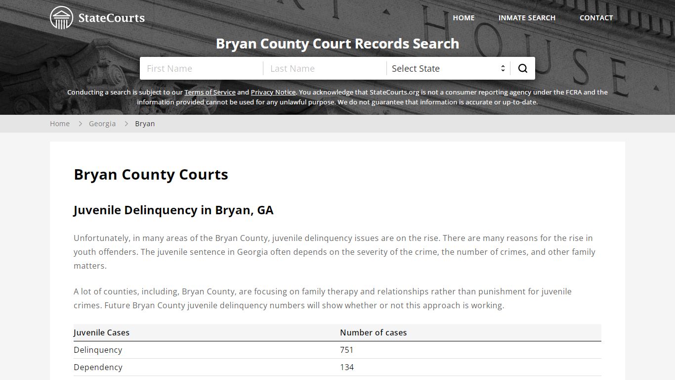 Bryan County, GA Courts - Records & Cases - StateCourts