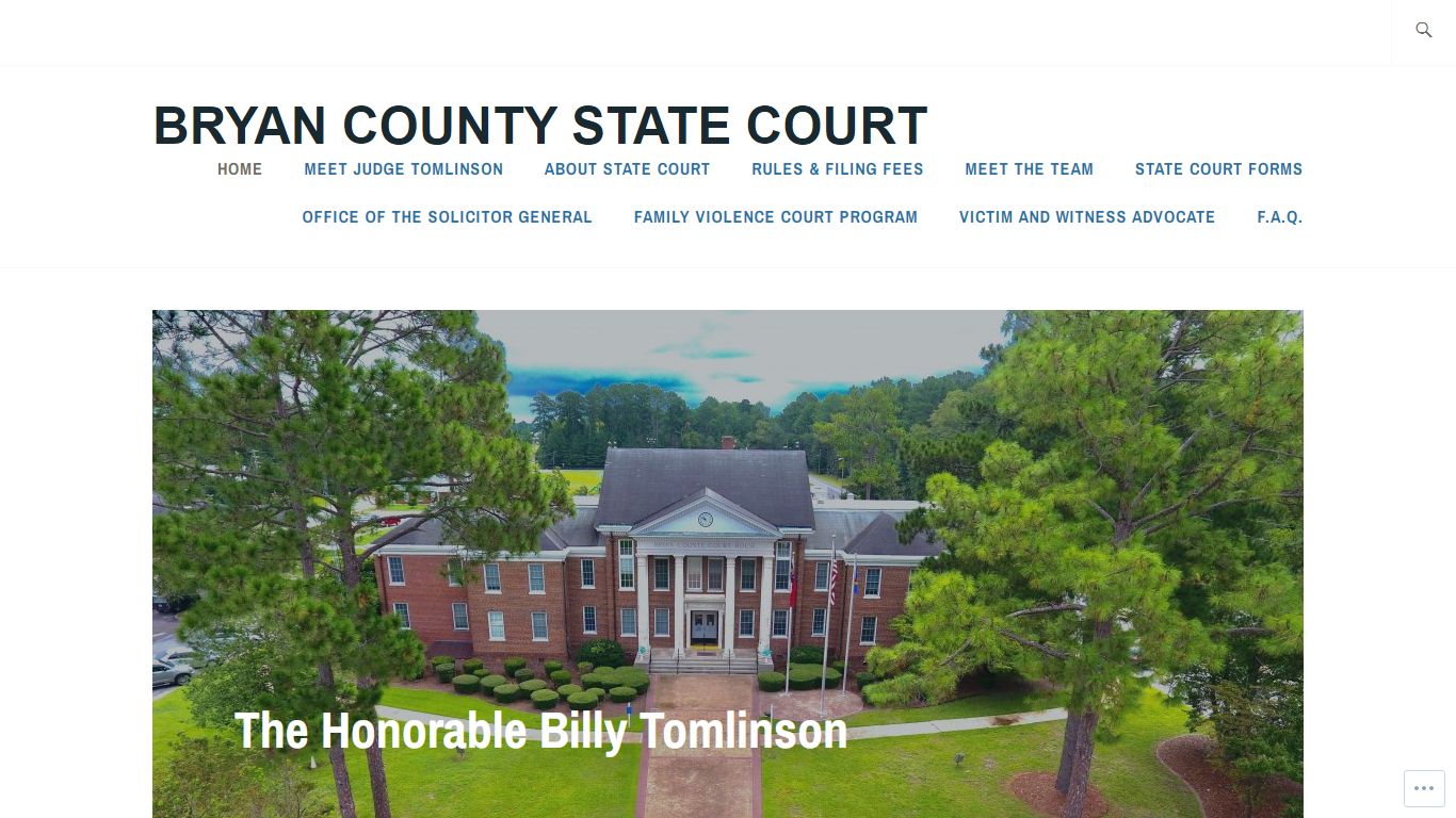 Bryan County State Court – The Honorable Billy Tomlinson